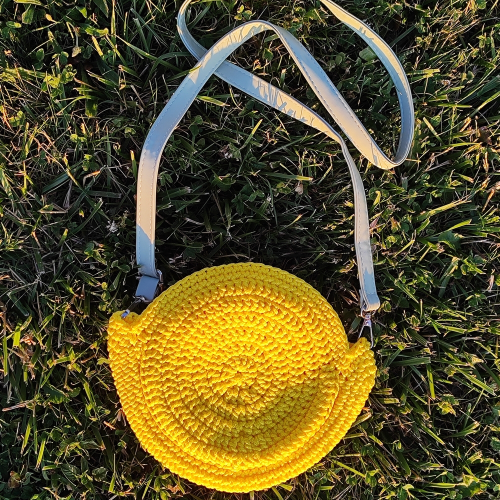 Yellow Crochet Crossbody Bag